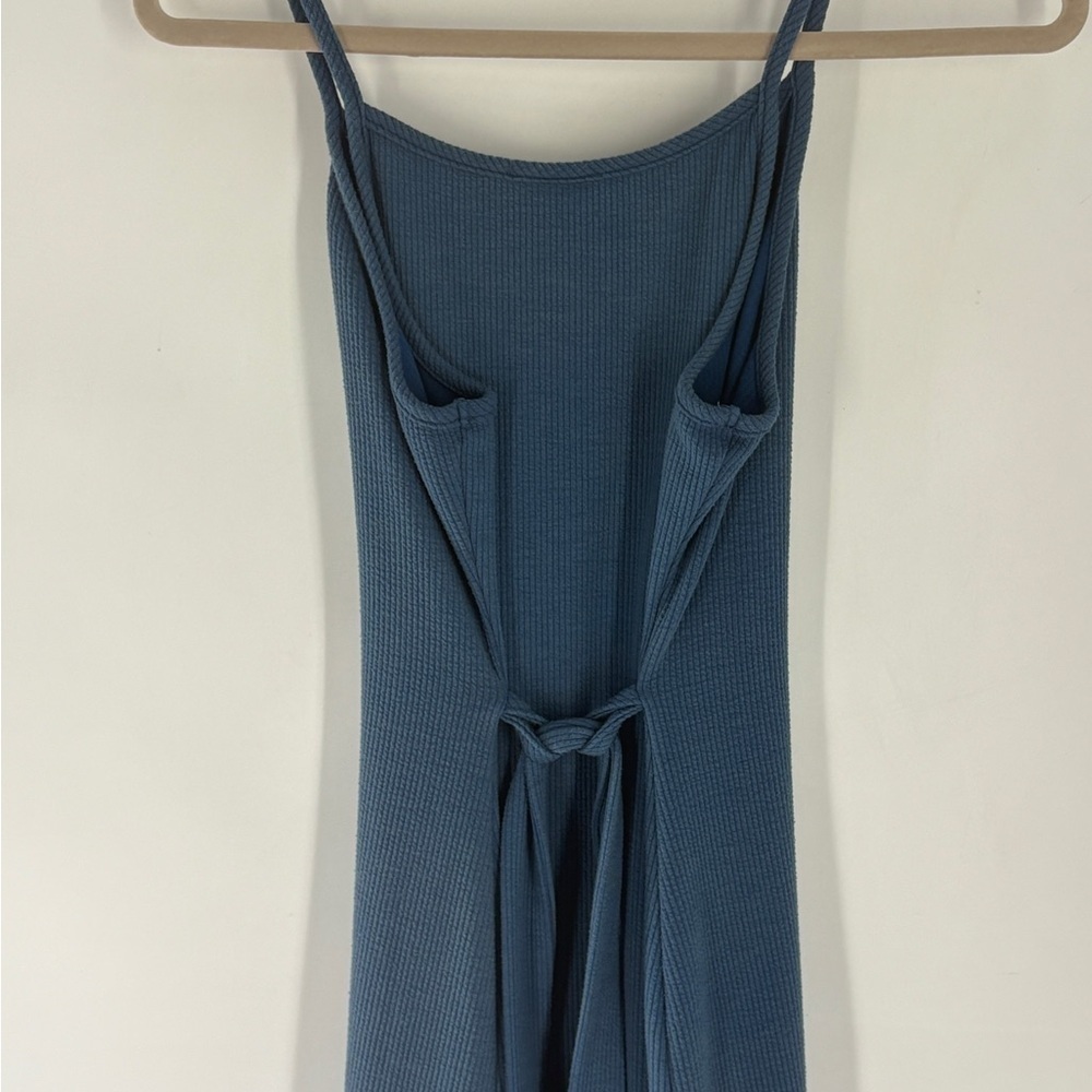 Livi by Olivia Rae Womens Ribbed Stretch Sleeveless Blue Bodycon long Dress - Picture 5 of 7